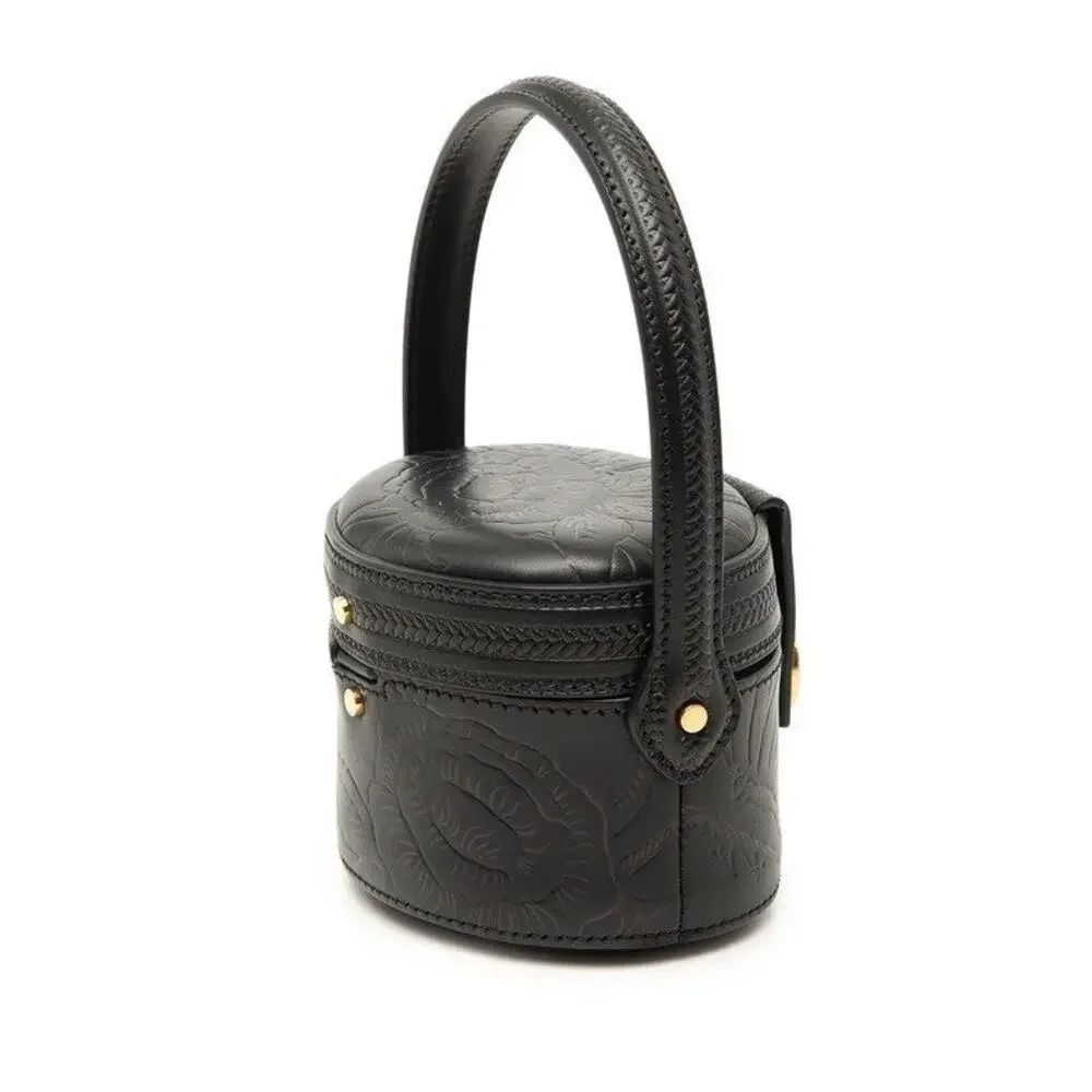 Dior CD Logo Vanity Bag Mini Black Leather